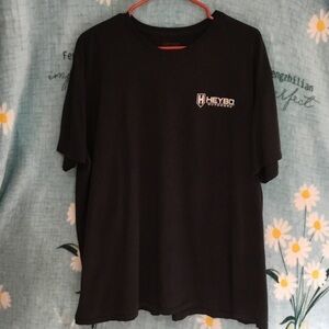 Heybo Men's Short Sleeve Black Logo Tee